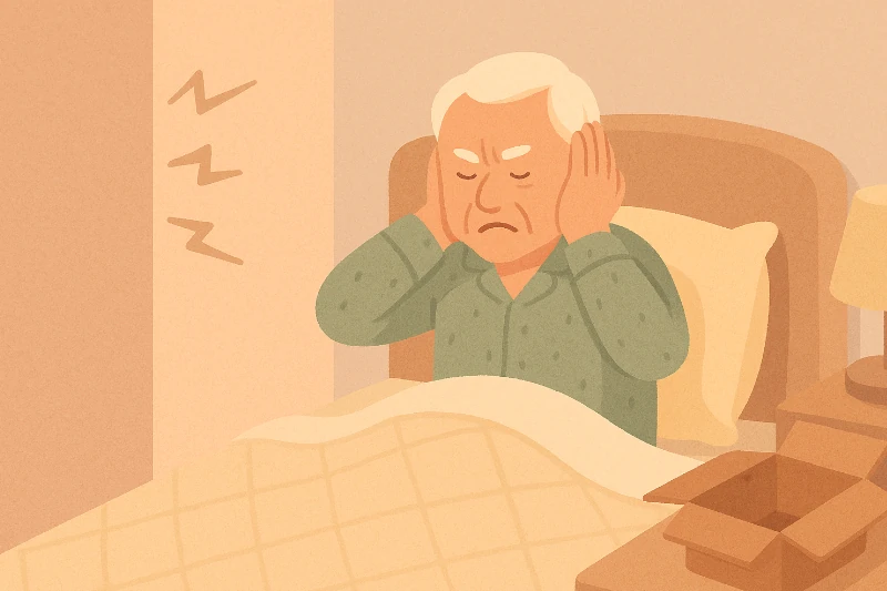 Homme âgé victime de tapage nocturne dans son lit