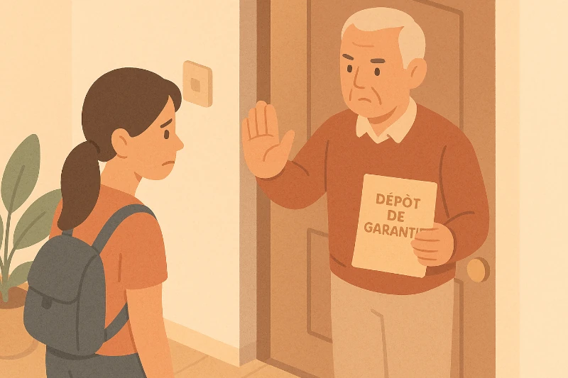 Homme refusant de resituer le dépôt de garantie de son ex-locataire