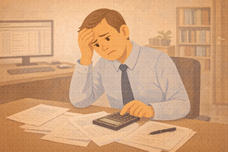 Professionnel faisant face à des problèmes de paiement