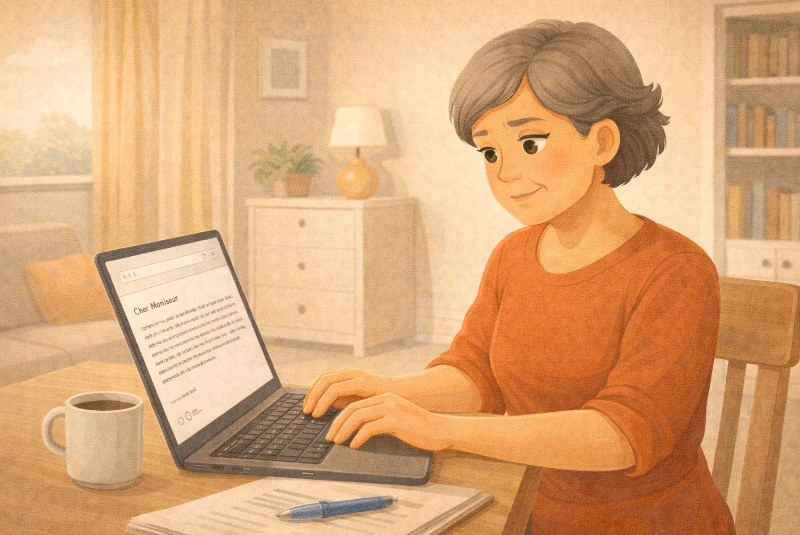 Femme rédigeant un courrier de résiliation