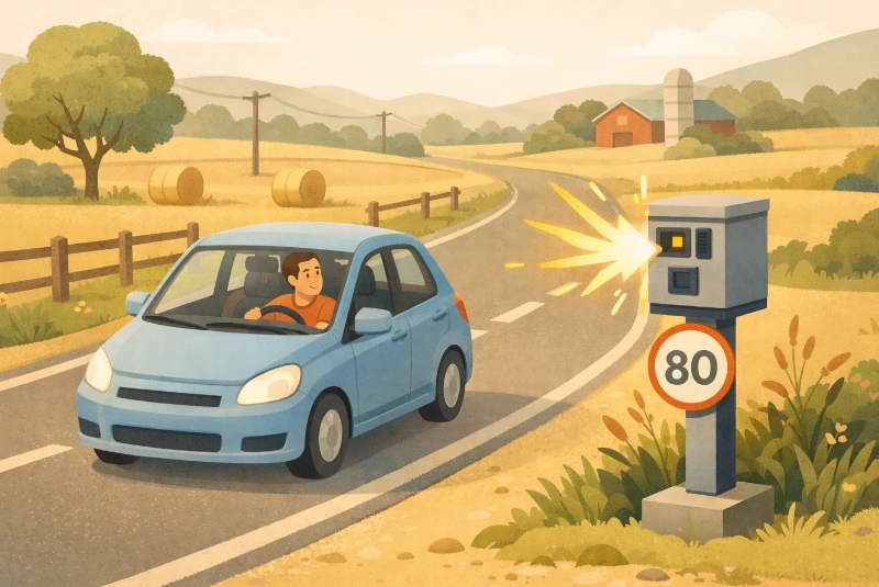 Un homme flashé par un radar au volant