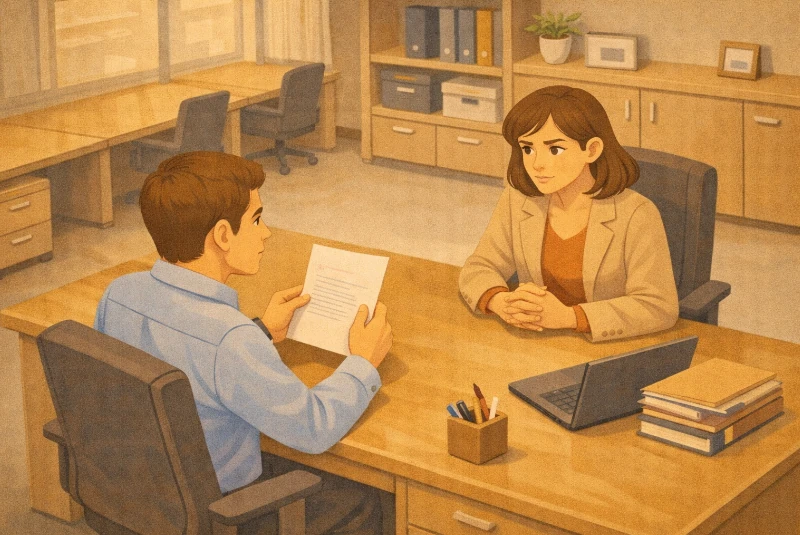 employé demandant une augmentation de salaire