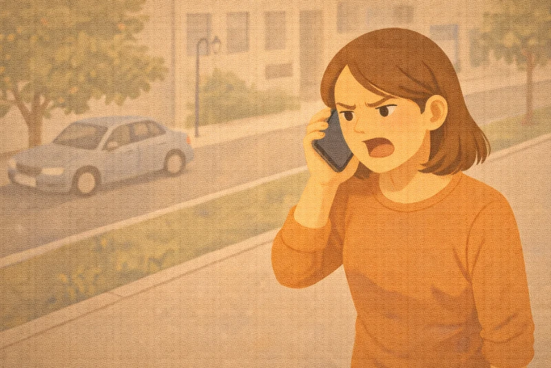 Femme réclamant son dépôt de garantie