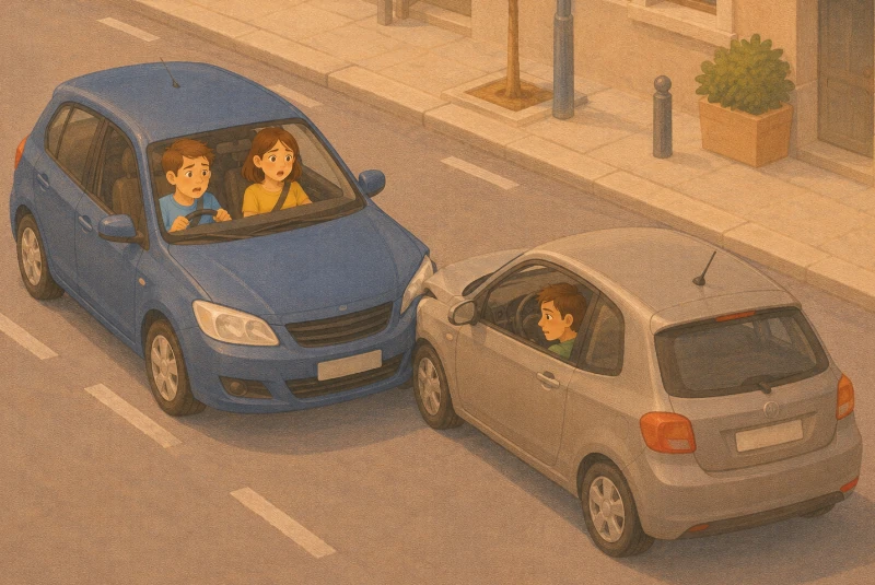 automobilistes vivant un accident de voiture